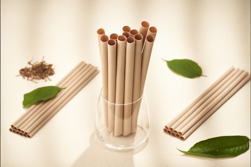 綠色美好生活 台灣茶吸管 環保吸管 自然分解吸管-Taiwan Tea Fiber Straw
