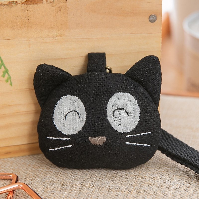 Cute little black cat charm [710406] - พวงกุญแจ - ผ้าฝ้าย/ผ้าลินิน หลากหลายสี