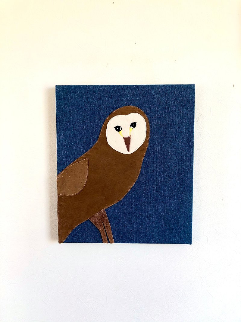 Fabric panel owl - Posters - Cotton & Hemp Blue