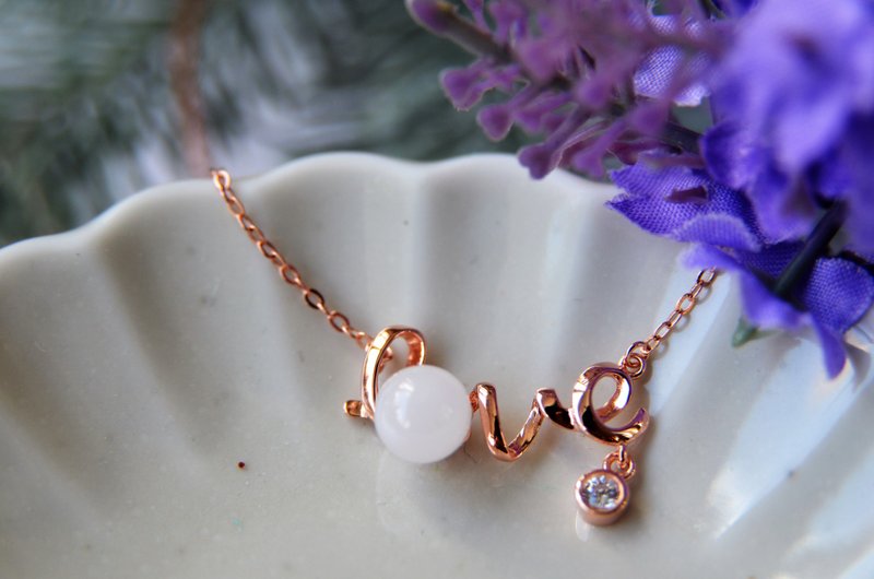 we call it love - 925 Silver Rose Gold Plated Breast Milk Jewelry Necklace - สร้อยคอ - โรสโกลด์ สึชมพู