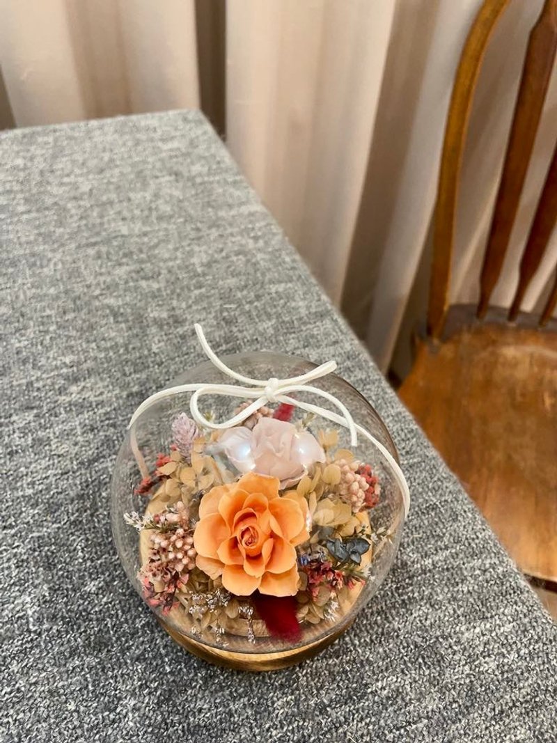 玻璃花罩【相逢】畢業花禮 永生花盅 生日乾燥花 開幕 母親節花禮 - 乾燥花/永生花 - 植物．花 