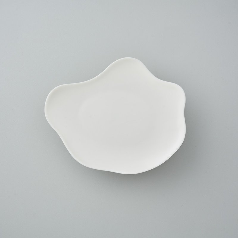 澎│Ripple - Shallow plate (B) - Small Plates & Saucers - Porcelain White