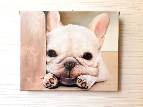 Silvia.painting.house 精緻手繪油畫 法鬥犬 獨一無二 可客製