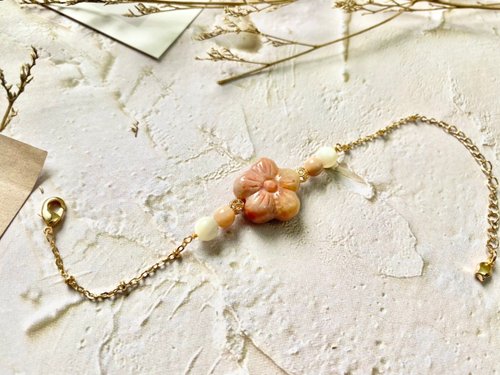 formica accessory 胖桃花珊瑚玉手鍊 珊瑚玉飾品 天然石手鍊 天然石飾品 珊瑚玉手鍊