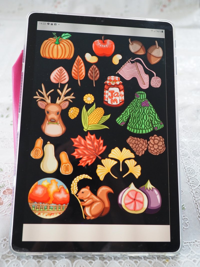 Autumn digital stickers - 電腦手機桌布/貼圖/App 圖示 - 其他材質 