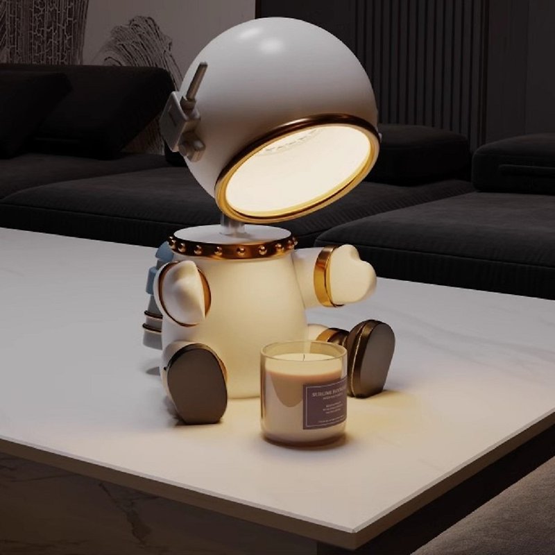 STARRY fragrance Wax lamp-Astronaut fragrance lamp/scheduled model/dimming model/night light - โคมไฟ - โลหะ 