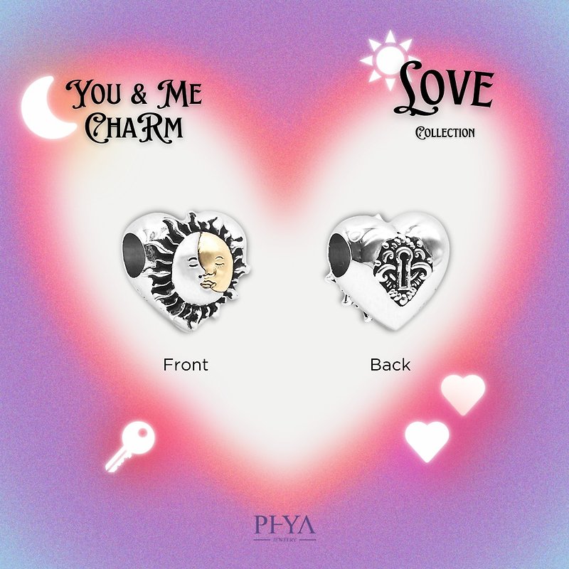 PHYA GP  You & Me Charm - Bracelets - Sterling Silver 