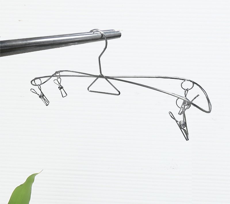 304 Stainless Steel skirt trouser clip clothes drying rack multifunctional three-dimensional design hanging rack trouser drying rack - ตะขอที่แขวน - สแตนเลส สีเงิน