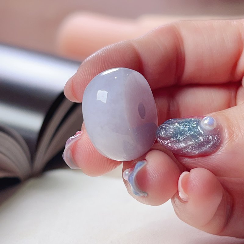 【願‧平安】紫羅蘭翡翠平安扣吊飾 | 天然緬甸玉A貨翡翠 | 送禮 - 吊飾/掛飾 - 玉石 紫色