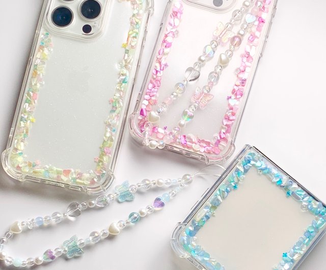 螺鈿レジン スマホケース - ショップ moaedeco スマホケース