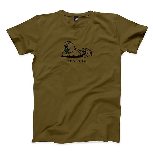 ViewFinder 打瞌睡的貓 - 軍綠 - 中性版T恤