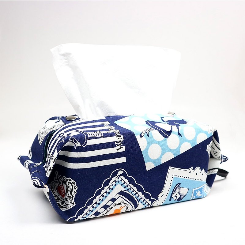 Hanging Toilet Paper Cover - Alice (Blue) - Tissue Boxes - Cotton & Hemp Blue