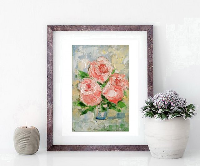 ギフト、レトロなスタイルの花束、油絵, バラ, あじさい ギフト、レトロなスタイルの花束、油絵, バラ, あじさい