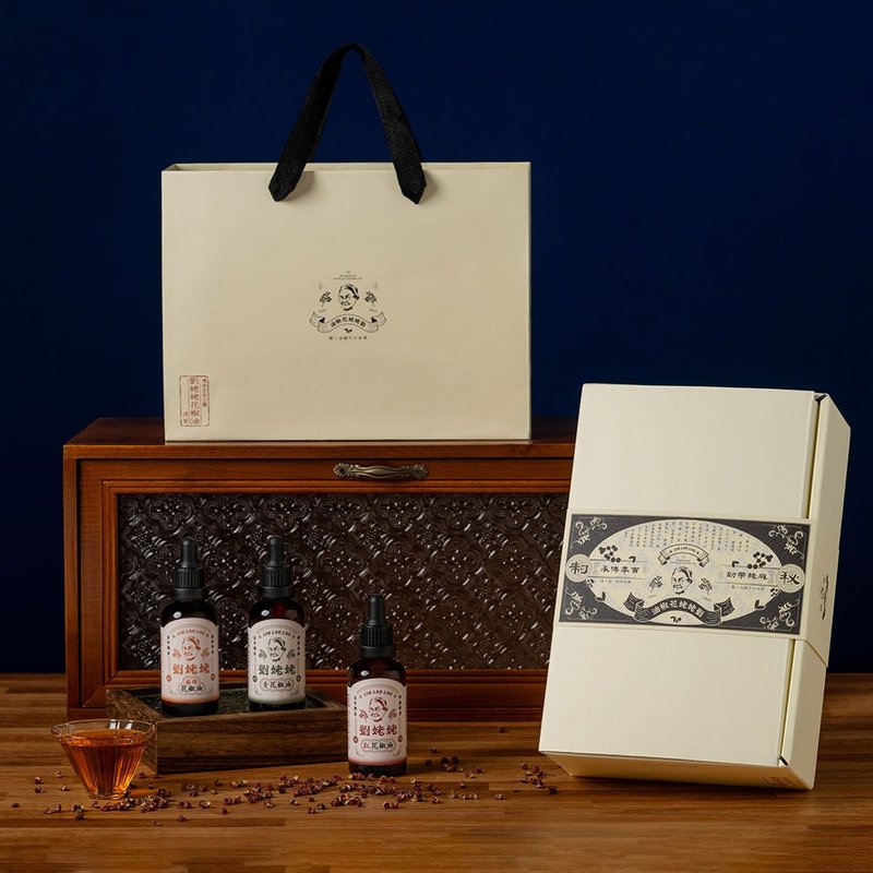 【劉姥姥】花椒油三入組禮盒50ml(附提袋) - 醬料/調味料 - 濃縮/萃取物 多色