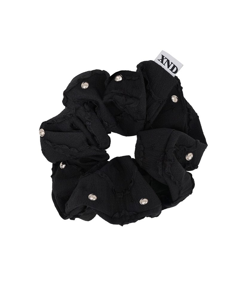 XND STUD SCRUNCHIE - 髮夾/髮圈 - 聚酯纖維 黑色