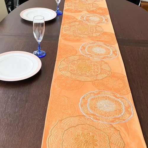 豪華 着物の帯のテーブルランナー 正絹100% - ショップ Japanese 豪華 着物の帯のテーブルランナー 正絹100% - ショップ Japanese