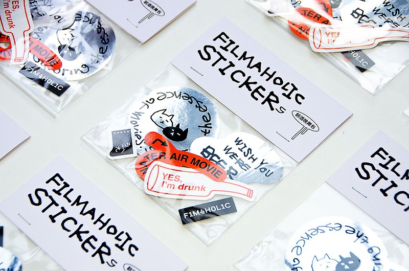 filmaholic stickers - Stickers - Paper Silver