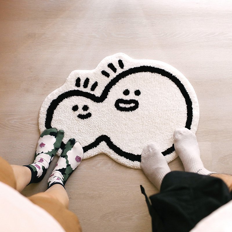 BOPOMOO Indoor Plush Carpet - Rugs & Floor Mats - Polyester White