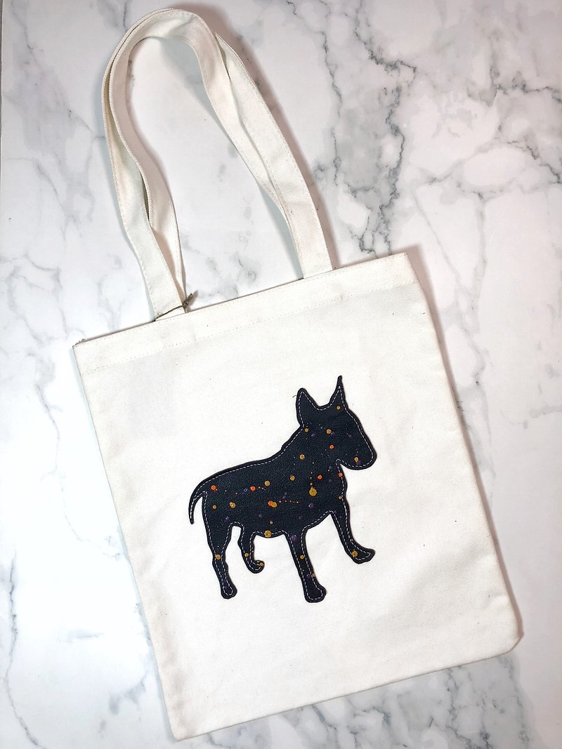Handmade | Dog Sheepskin Canvas Bag | Shoulder Bag | Backpack - Messenger Bags & Sling Bags - Genuine Leather White