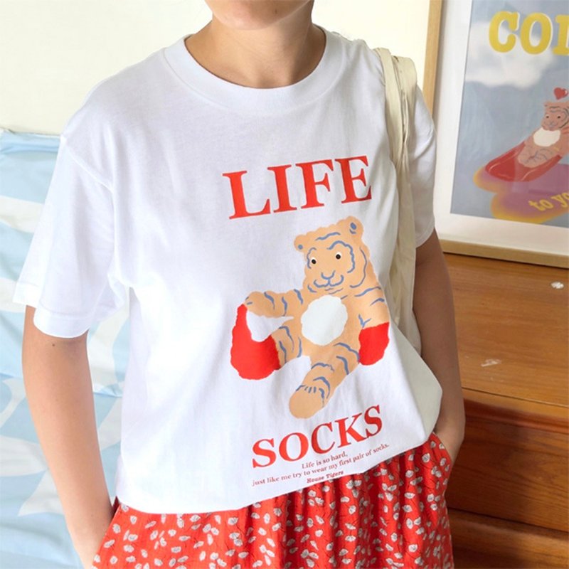 LIFESOCKS 前面大圖款 | 夏日棉T - 帽T/大學T - 棉．麻 多色
