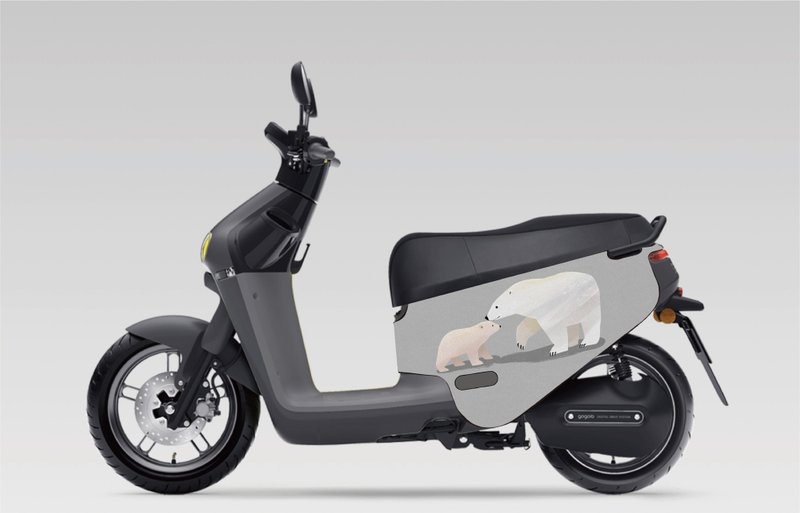 Gogoro アンチスクラッチカーカバー 2 第 3 世代ビバ、ミックス Ai1 Ai3 UR2 シロクマは背景色を変更できます - その他 - ポリエステル 