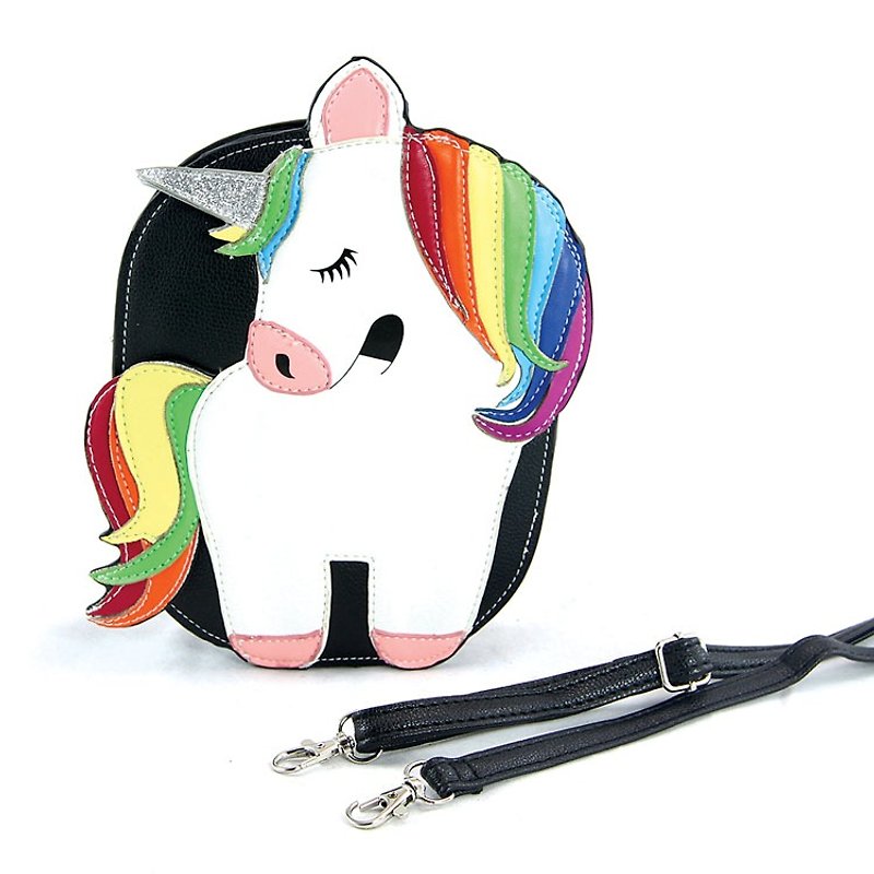 Sleepyville Critters - Rainbow Unicorn Crossbody Bag - กระเป๋าแมสเซนเจอร์ - หนังเทียม หลากหลายสี