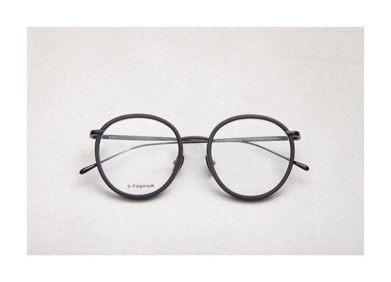 日本鈦金屬復古鏡框 古銅消光黑 - 眼鏡/眼鏡框 - 貴金屬 黑色