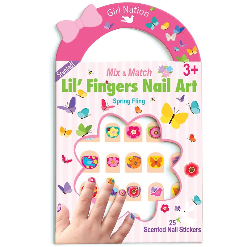 Girl Nation Lil Fingers Nail Art Spring Fling - Nail Polish & Acrylic Nails - Paper Multicolor