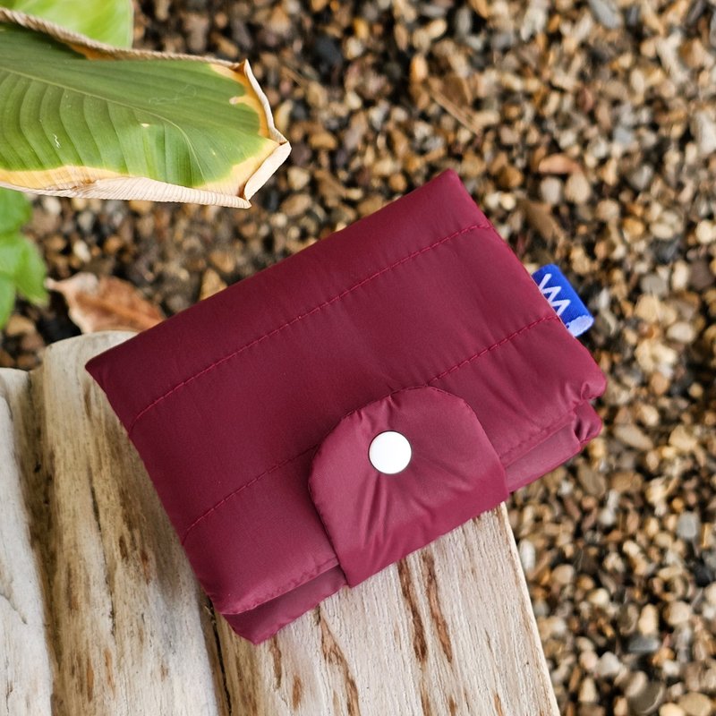 Bubble wallet - Garnet - กระเป๋าสตางค์ - ไนลอน สีแดง