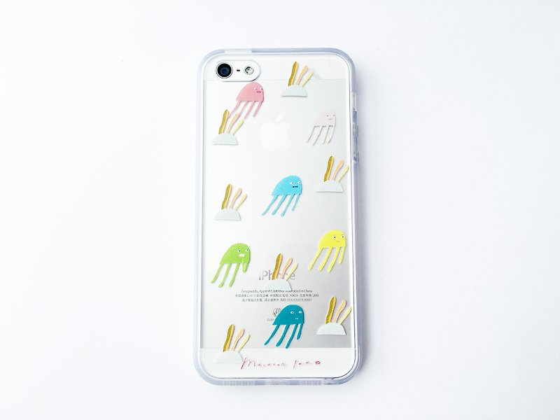 Jellyfish Eats Apple | Soft iPhone Case - Phone Cases - Plastic Multicolor