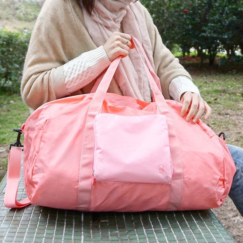 Lush | Foldable Duffle Bag - กระเป๋าถือ - เส้นใยสังเคราะห์ สีแดง
