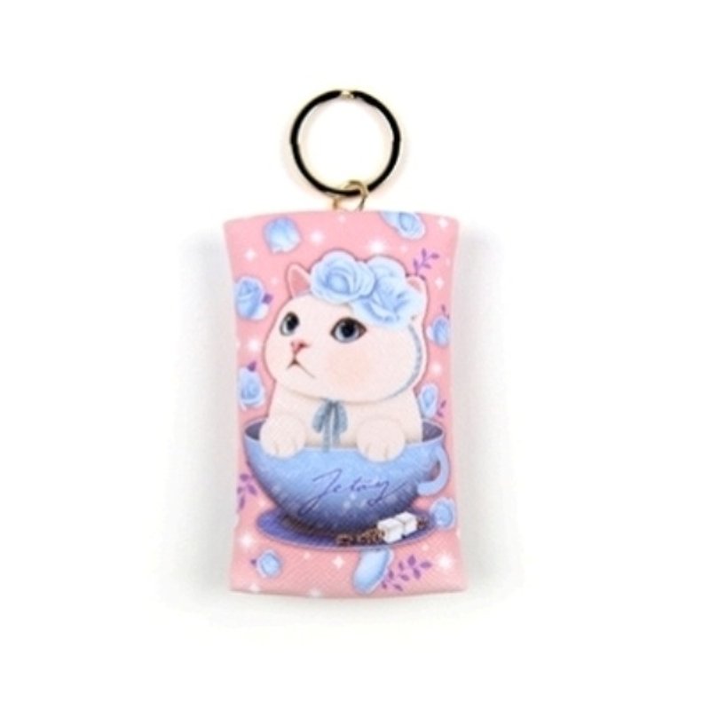 JETOY, 甜蜜貓 零錢包 鑰匙圈_Blue rose J1701507 - 鑰匙圈/鑰匙包 - 其他材質 藍色