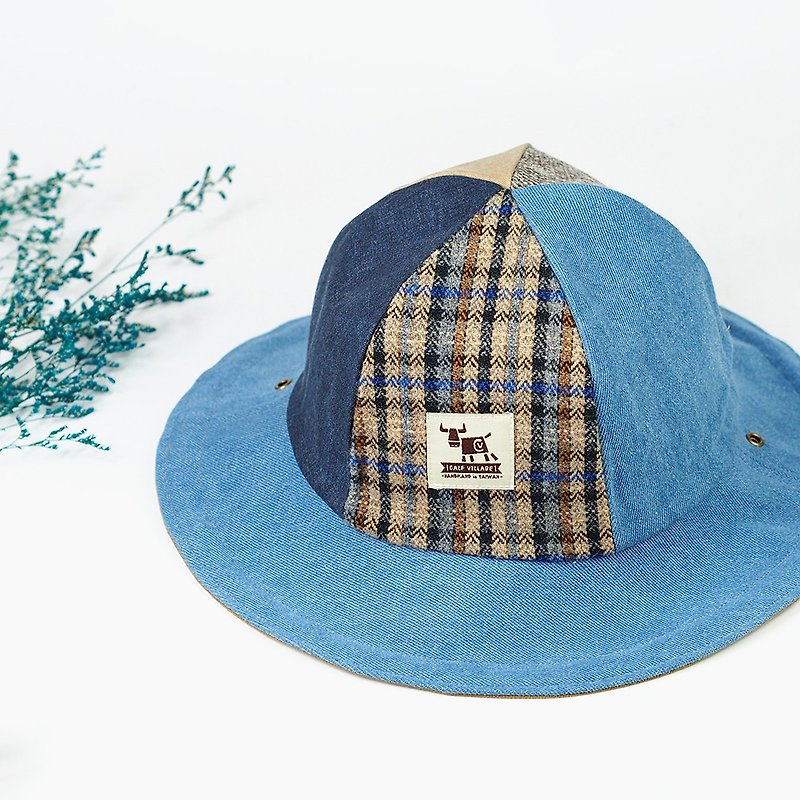 Handmade double-sided hat - Hats & Caps - Cotton & Hemp Blue