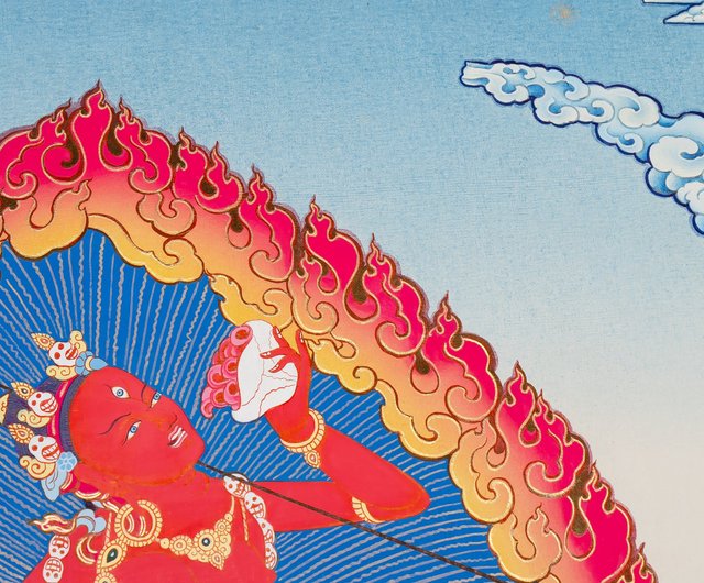 ヴァジュラヨギニ タンカ絵画 赤いダーキニー 至福の女神