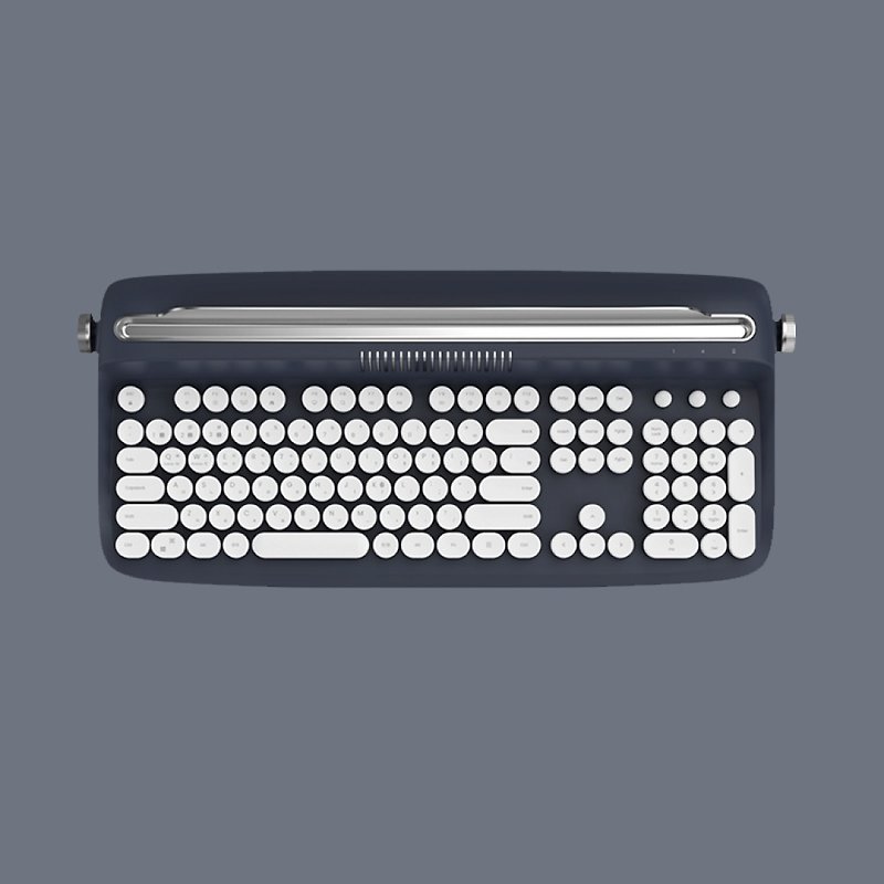 actto Retro Typewriter Wireless Bluetooth Keyboard-Navy Blue-Digital Model - อุปกรณ์เสริมคอมพิวเตอร์ - วัสดุอื่นๆ 