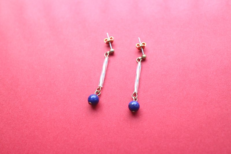 Blue fireworks - Brass earrings - Earrings & Clip-ons - Copper & Brass Multicolor