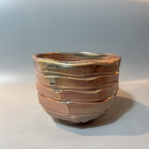 小平凡陶房 Ceramic Designs 柴燒金彩大茶碗 / 水方 / 小平凡手作