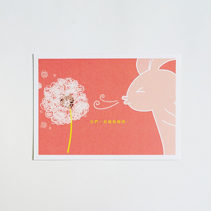 ◢白色蒲公英。花系列明信片 - 卡片/明信片 - 紙 