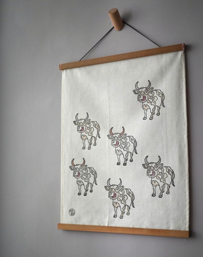 Hanging Cloth - Cow - Posters - Cotton & Hemp 