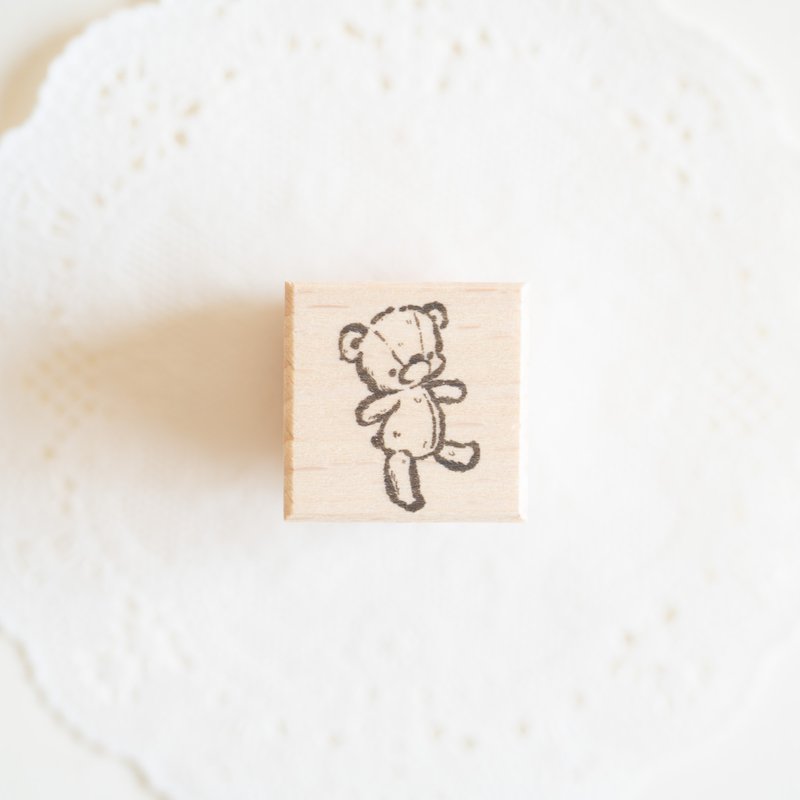 Rubber stamp - Walking Teddy Bear - Stamps & Stamp Pads - Rubber Brown