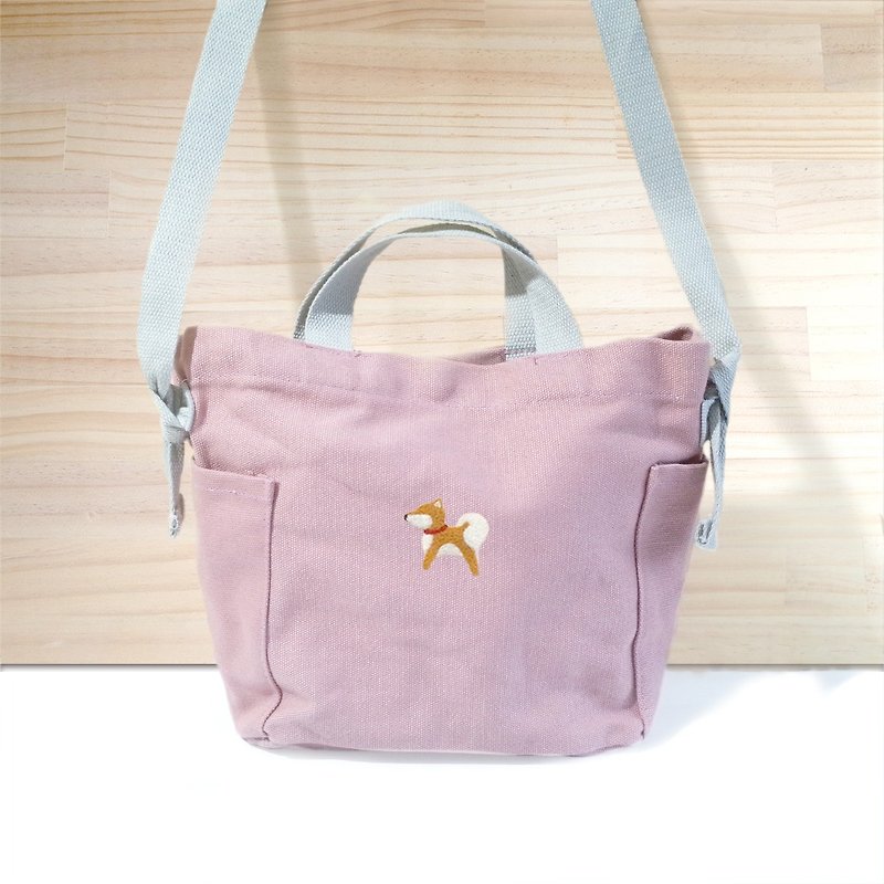 [Q-cute] bag series - lucky wood / add / word / customized - กระเป๋าแมสเซนเจอร์ - ผ้าฝ้าย/ผ้าลินิน หลากหลายสี