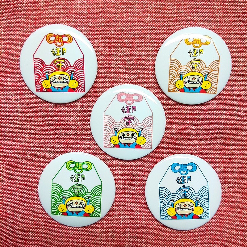 Flower Big Nose Defensive Badge (4.4cm) - Badges & Pins - Plastic Multicolor