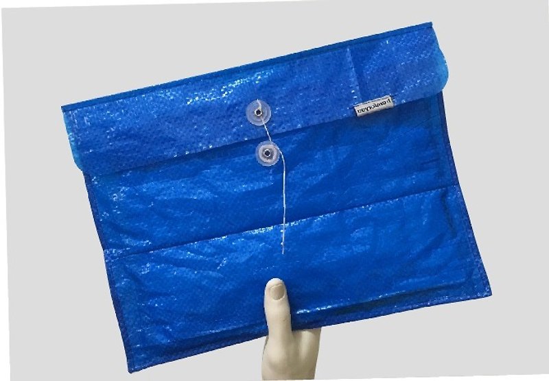 Ｆｒａｋｔａ　Ｆｉｌｅ橫式附繩環保資料夾（獨家設計） - 文件夾/資料夾 - 塑膠 藍色