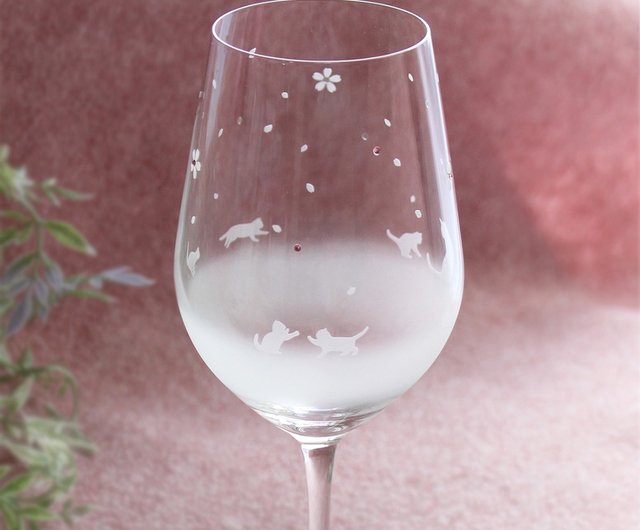 Cherry Blossom Wine Glass, Sold Separately