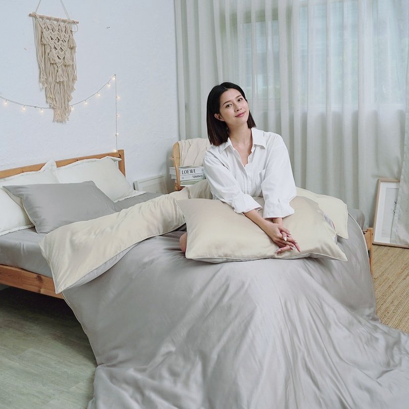 頂級100支純天絲TM床包 被套 兩用被-台灣製萊賽爾纖維床單/HST05 - 寢具/床單/被鋪 - 絲．絹 多色