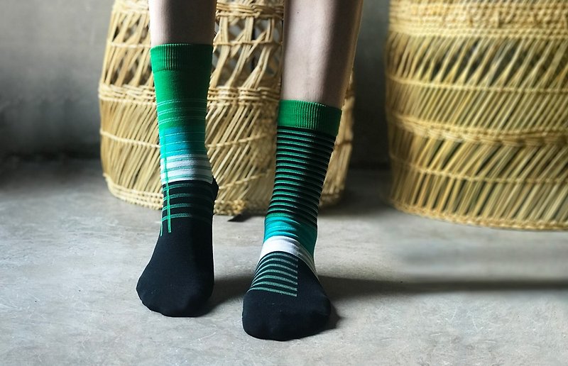socks_speamint / irregular / socks  / green - Socks - Cotton & Hemp Green