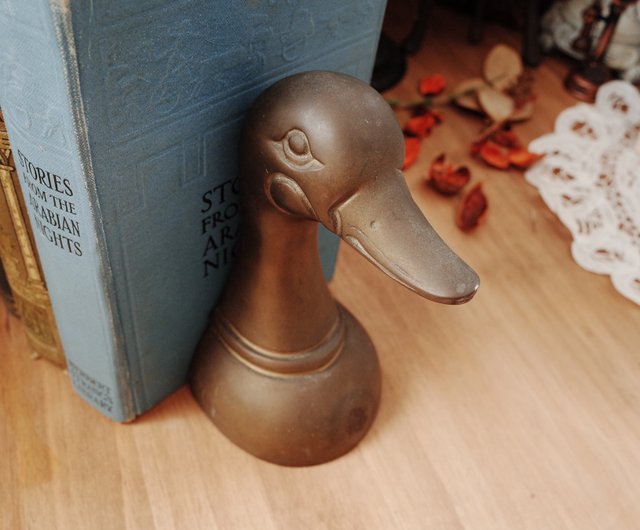 Brass Duck head Bookend