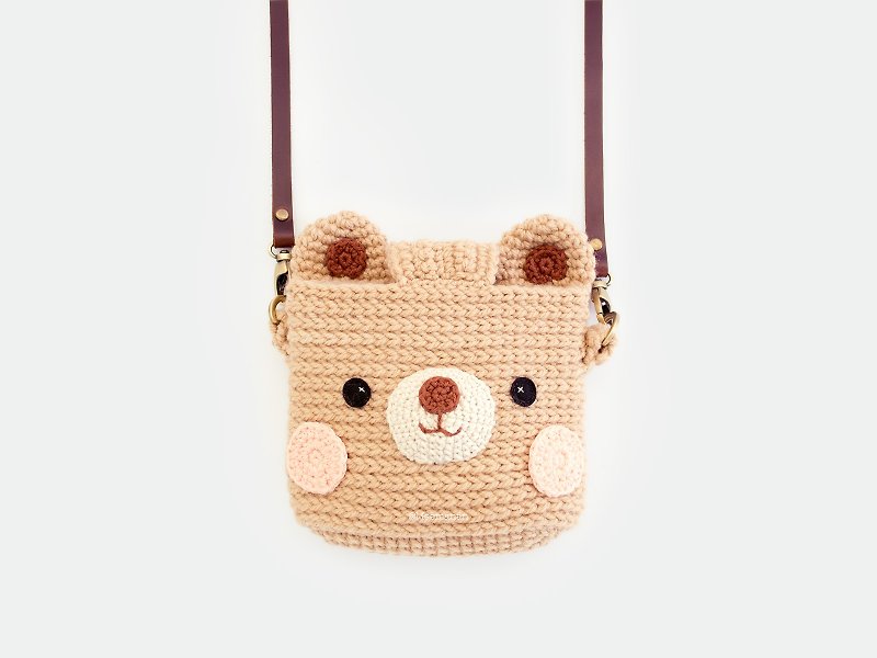 Cotton & Hemp Cameras Brown - Fuji Instax Crochet Case - Animals| for Mini 25 / 50s / 8 / 90 / 70 / 26 / 9