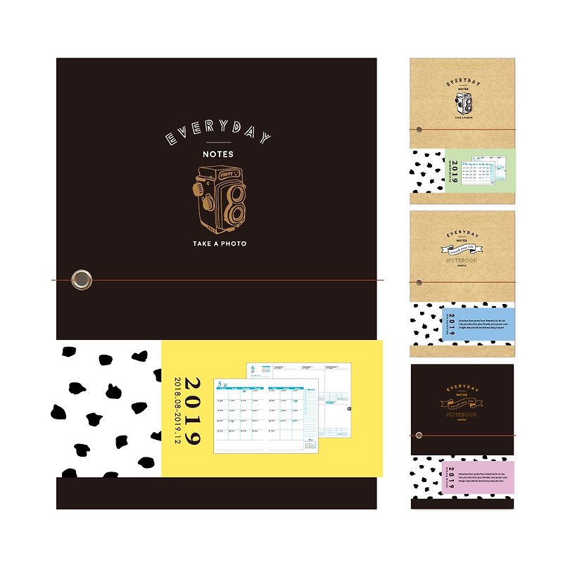 Ching Ching X Simple Life CDM-239 2019 32K New Year's Day Two-color Paper Book Jacket - Notebooks & Journals - Paper 