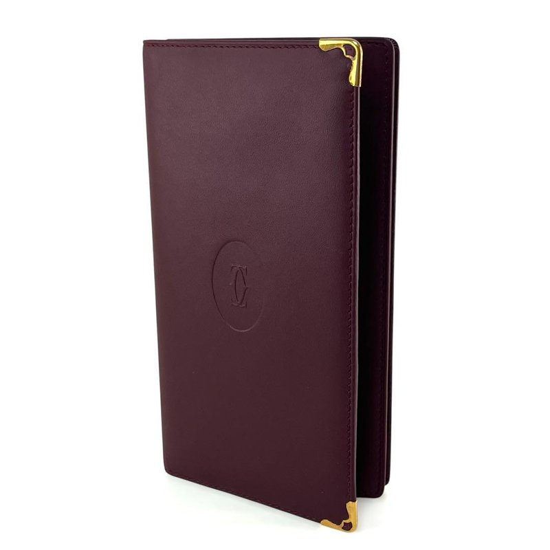 本物 Cartier カルティエ 長財布 札入れ マストライン レザー ボルドー 極美品 - 錢包/皮夾/長短夾 - 真皮 紅色